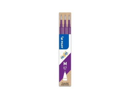 Náhradná náplň do gumovacieho rollera PILOT Frixion 0,7mm fialová 3ks