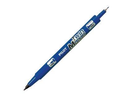 Popisovač obojstranný PILOT Twin Marker BeGreen 05+03 mm modrý