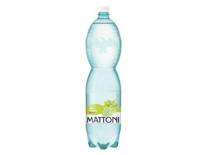 Minerálna voda MATTONI ochutená - biele hrozno sýtená 6 x 1,5 ℓ