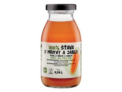 ZDRAVO šťava 100% mrkvovo-jablková 10 x 0,2 ℓ NEVRATNÉ SKLO