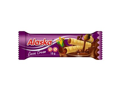 Trubičky Alaska plnené kakaovým krémom 18 g