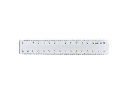 Pravítko Q-CONNECT 15cm transparentné