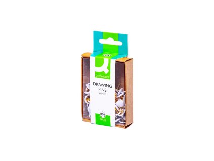 Pripináčiky Q-CONNECT 9mm biele 120ks