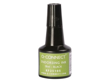 Pečiatková farba Q-CONNECT čierna 28ml