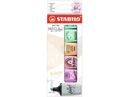 Sada zvýrazňovačov STABILO Boss mini pastel 6ks
