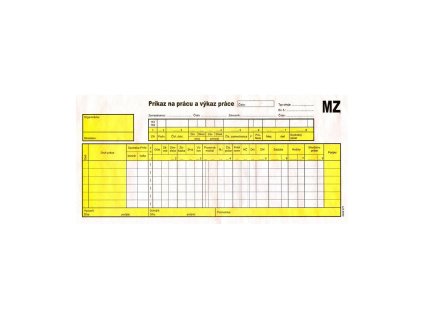 Príkaz na prácu a výkaz práce, 2/3 A4, 150 listov