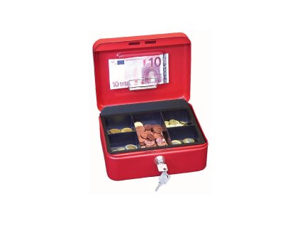Pokladnička WEDO s klipom 200x160x90mm červená