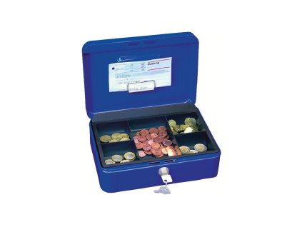 Pokladnička WEDO s klipom 250x180x90mm modrá