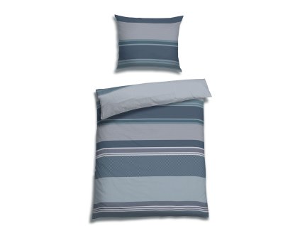 Laurenz blau Satin Bettwäsche 005 1 Kissen