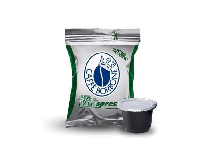 0000696 100 capsule borbone respresso miscela verde decaffeinato compatibili con macchine ad uso domestico a