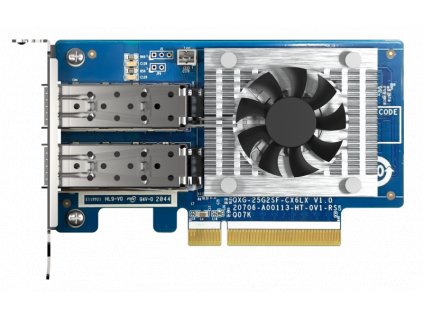 QXG-25G2SF-CX6 QNAP QXG-25G2SF-CX6 - 25GbE (2porty) PCIe karta, nízky profil, PCIe Gen4 x8