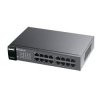 GS1100-16-EU0103F ZyXEL GS1100-16, 16-port 10/100/1000Mbps Gigabit Ethernet switch, Fanless, 802.3az (Green), desktop + rack mount kit