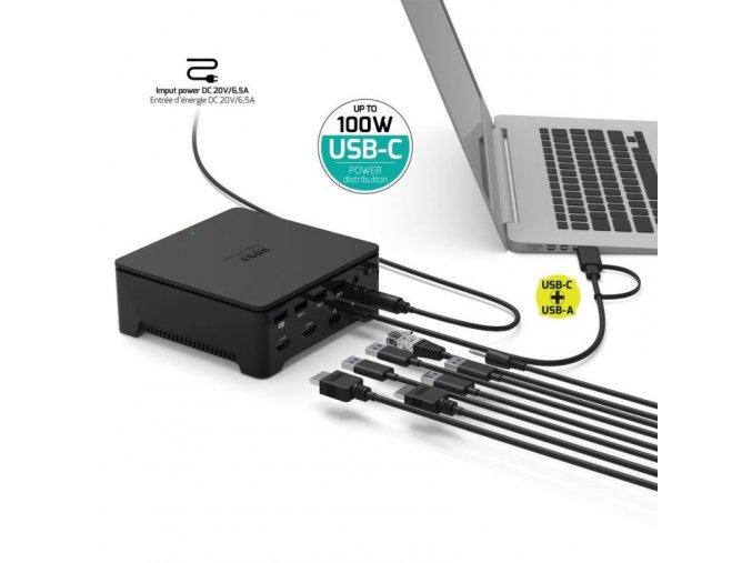 PORT CONNECT Dokovací stanice 100W 8v1 USB-C