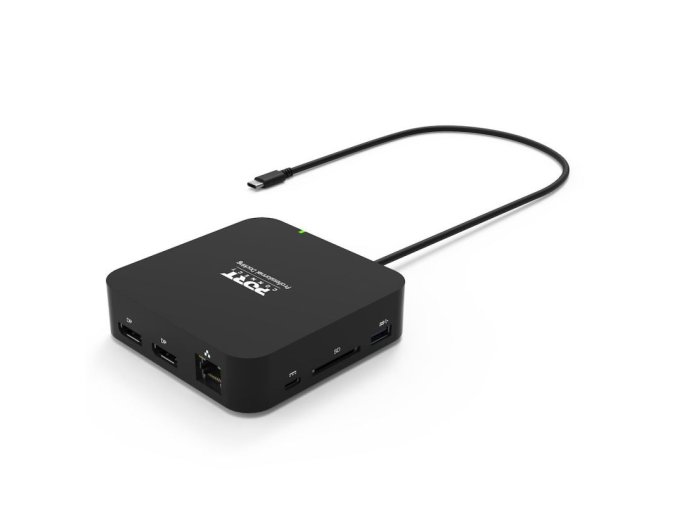 PORT CONNECT USB-C Dokovací stanice 10v1, 2x4K Display Port, 5x USB-A, USB-C 85W PD, Ethernet, SD