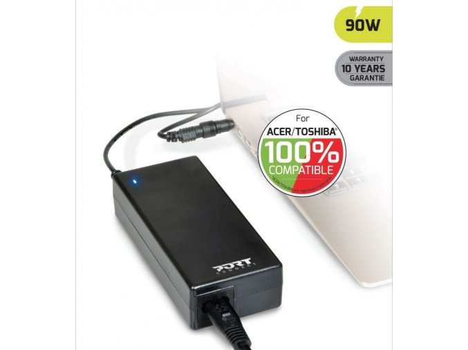 PORT CONNECT ACER/TOSHIBA 100% napájecí adaptér k notebooku,19V, 4,74A, 90W, 3xACER/TOSHIBA konektor