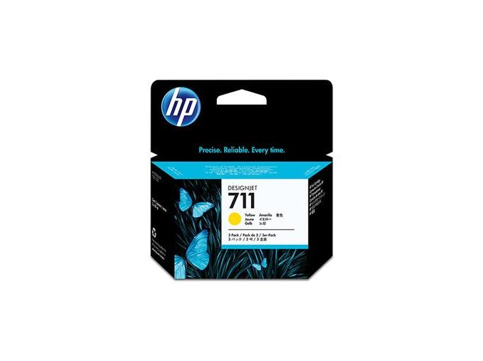 HP no 711 - žlutá ink. kazeta - 3 pack, CZ136A