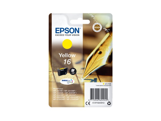 Epson Singlepack Yellow 16 DURABrite Ultra Ink