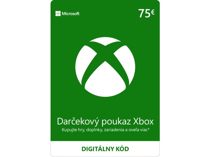 ESD XBOX - Dárková karta Xbox 75 EUR