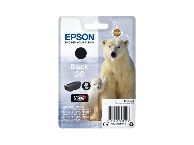 Epson Singlepack Black 26 Claria Premium Ink