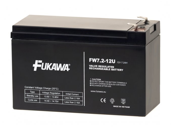 Akumulátor FUKAWA FW 7.2-12 F2U (12V 7,2Ah/7Ah)