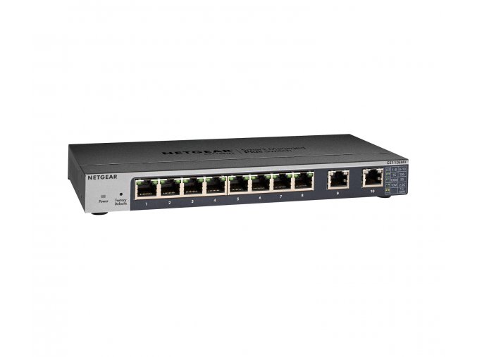 NETGEAR 8-port Gigabit Switch with 10-Gigabit/Multi-Gigabit Uplinks, GS110EMX