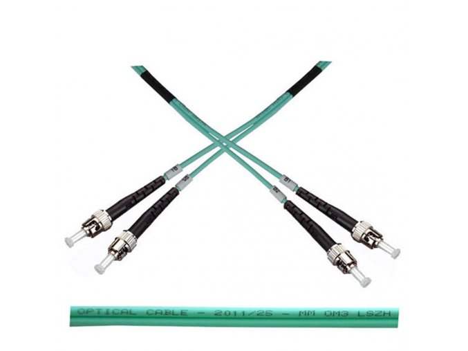 Optický patch kabel duplex ST-ST 50/125 MM 3m OM3