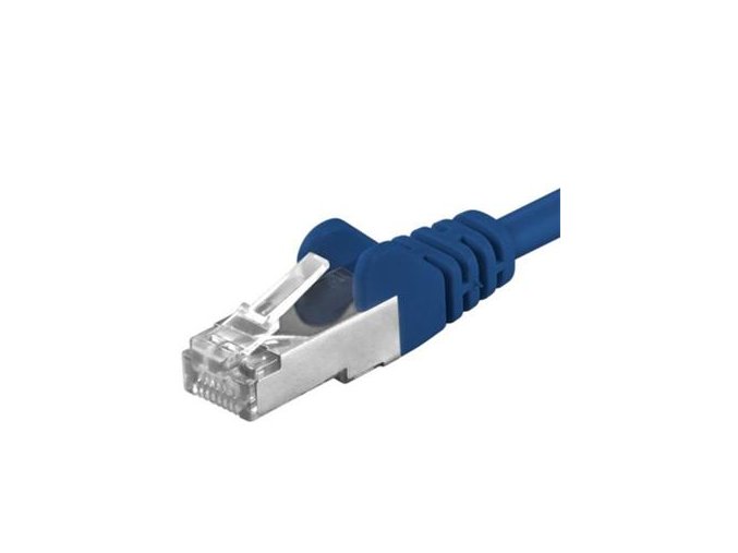 Premiumcord Patch kabel CAT6a S-FTP, RJ45-RJ45, AWG 26/7 1m, modrá