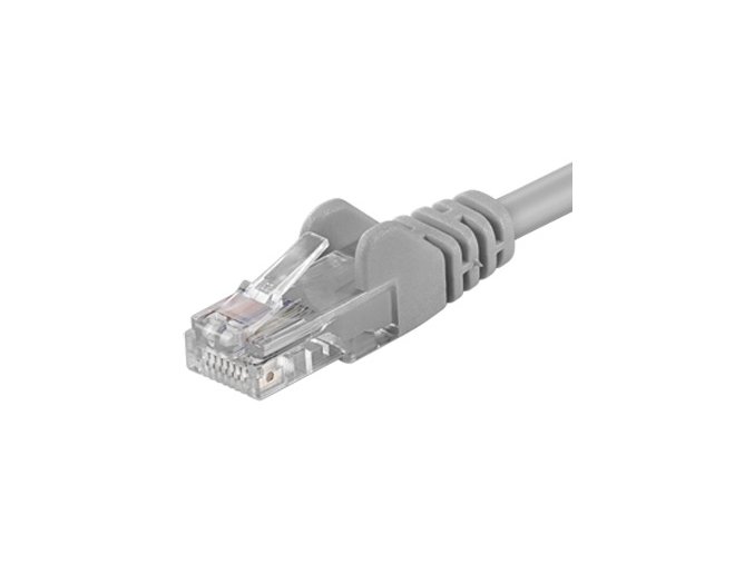 PremiumCord Patch kabel UTP RJ45-RJ45 CAT6 15m šedá