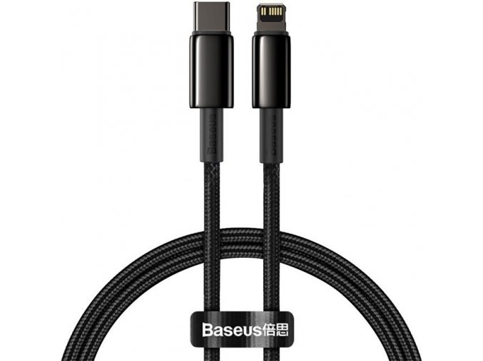 Baseus CATLWJ-01 Tungsten Gold Fast Charge Kabel USB-C to Lightning 20W 1m Black