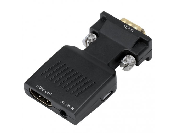 PremiumCord Převodník VGA na HDMI s audio vstupem a audio kabelem