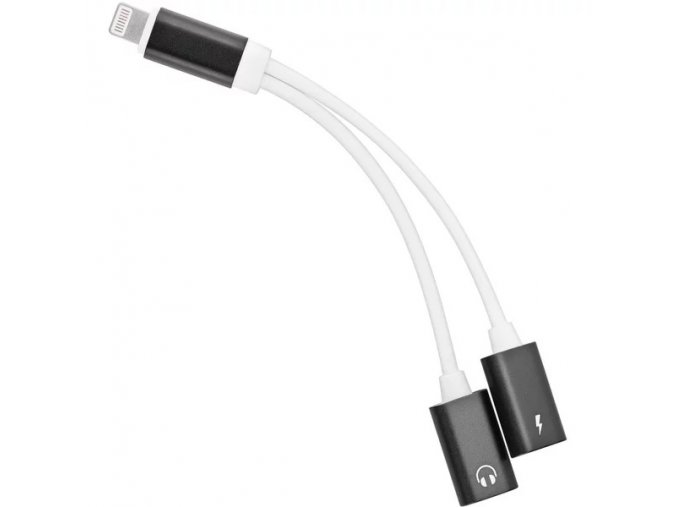 PremiumCord Adapter Lightning na 3,5mm jack audio + Lightning charging
