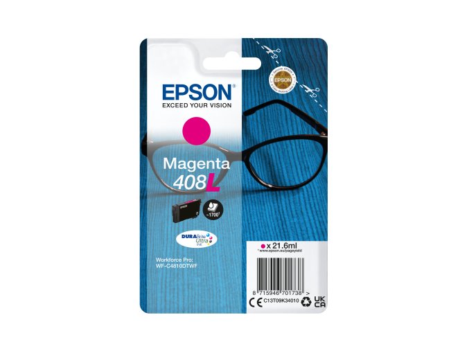 EPSON Singlepack Magenta 408L DURABrite Ultra Ink