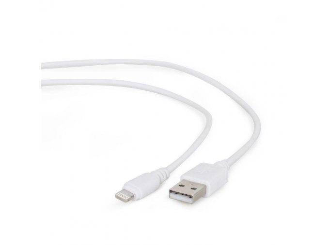 Kabel CABLEXPERT USB 2.0 Lightning (IP5 a vyšší) nabíjecí a synchronizační kabel, 2m, bílý