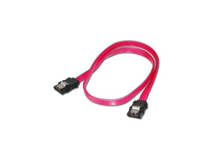 PremiumCord 0.5m kabel SATA 1.5/3.0 GBit/s s kovovou zapadkou