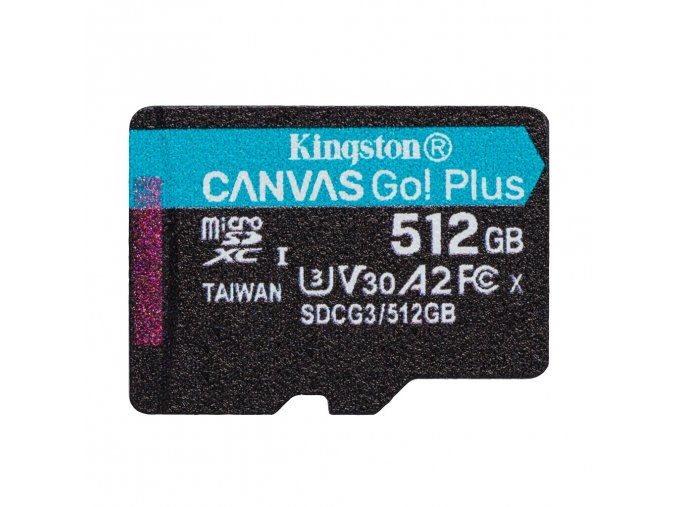 Kingston Canvas Go Plus A2/micro SDXC/512GB/170MBps/UHS-I U3 / Class 10