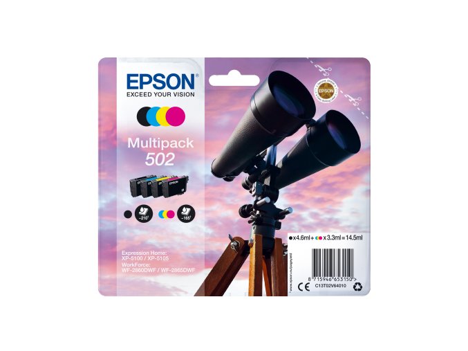 EPSON multipack 4 barvy,502 Ink,standard