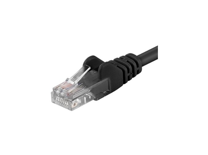 Patch kabel UTP RJ45-RJ45 level CAT6, 0.25m, černá