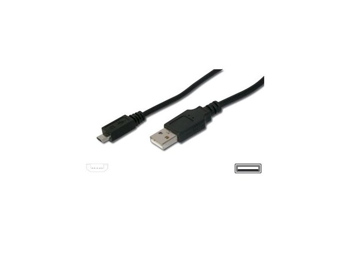 PremiumCord Kabel micro USB 2.0, A-B 0,75m  kabel navržený pro rychlé nabíjení