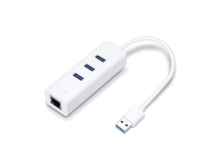 TP-Link UE330 USB 3.0 3-portový USB hub & gigabitový ethernet adaptér