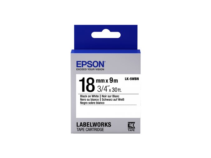 Epson Label Cartridge Standard LK-5WBN Black/White 18mm (9m)