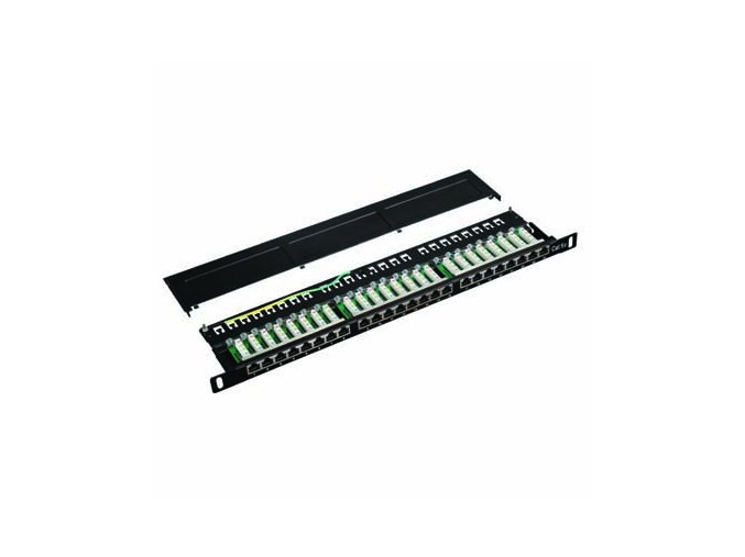 DATACOM Patch panel 19" STP 24 port CAT5E LSA 0,5U