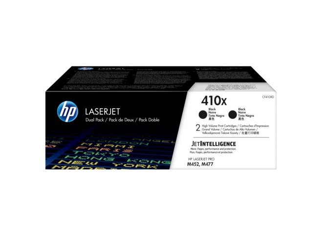 HP 410X tisková kazeta černá velká,CF410XD -2 pack