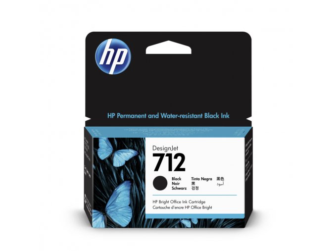 HP 712 Inkoustová náplň černá (38ml); 3ED70A