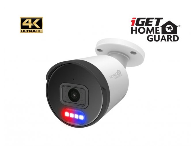 iGET HGNHK938CAM - UltraHD 4K PoE IP kamera, SMART detekce, IP66, zvuk, noční přísvit 40m, ONVIF 2.6