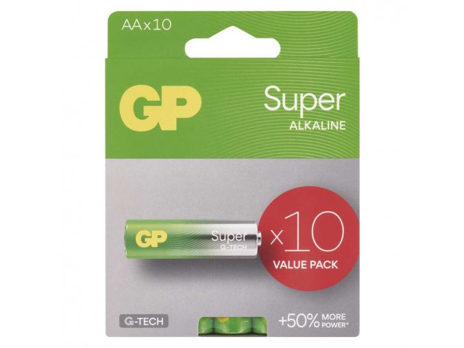 GP Alkalická baterie SUPER AA (LR6)- 10ks