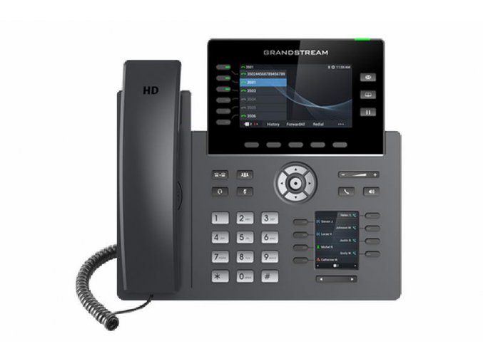 Grandstream GRP2616 SIP telefon, 2xdisplej, 4.3" a 2.4", 6 SIP účty, 24 pr.tl.,2x1Gb, WiFi, BT, USB