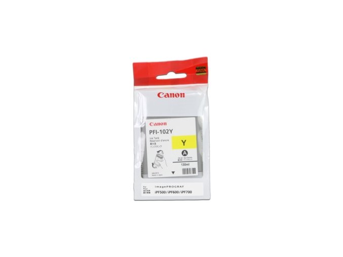 CANON INK PFI-102 YELLOW  iPF-500, 600, 700