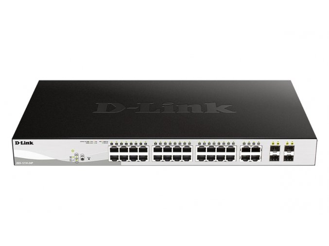 D-Link DGS-1210-24P, 24 PoE 10/100/1000 Base-T port + 4 TP/SFP Combo Ports