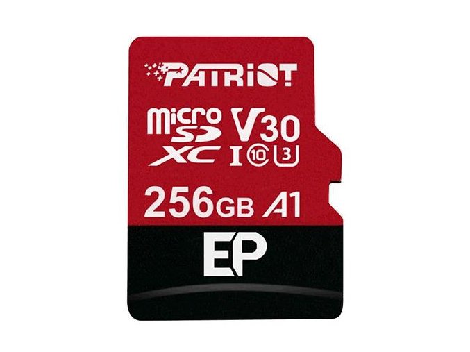 Patriot V30 A1/micro SDXC/256GB/100MBps/UHS-I U3 / Class 10/+ Adaptér