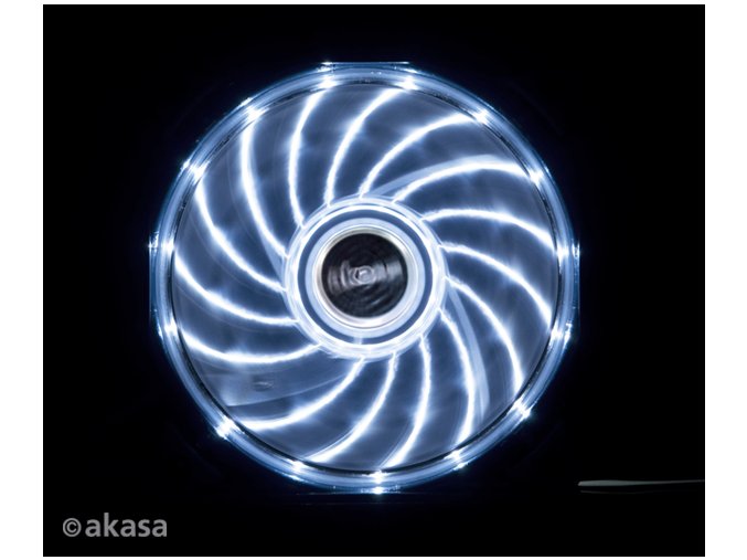 přídavný ventilátor Akasa Vegas LED 12 cm bílá